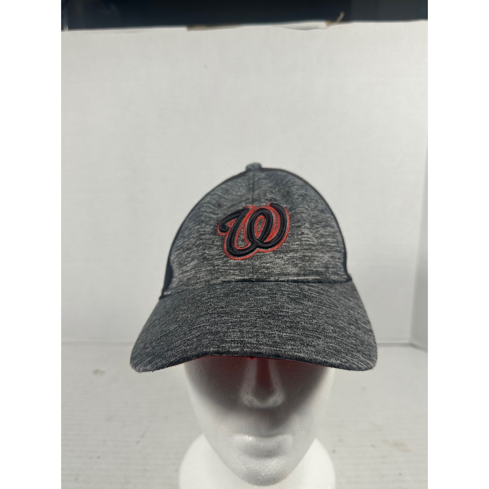 New Era Washington Nationals Youth MLB 9FORTY Adjustable Baseball Hat Grey Black